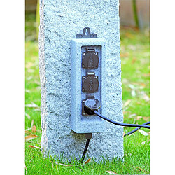 Unitec Pierre de jardin - 3 prises pas cher