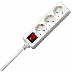 Multiprise 3 prises avec interrupteur - Blanc