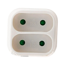 Zenitech Multiprise façade 2 prises - Blanc