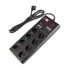 Ledkia Bloc multiprise 8 prises Schuko - Noir