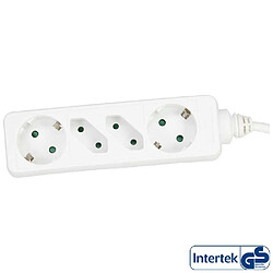 Inline Multiprise 4 ports - Blanc