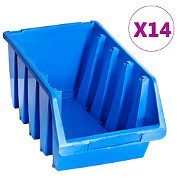 vidaXL Bacs de rangement empilables - Bleu