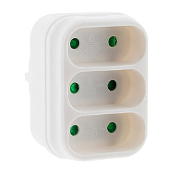 Zenitech Triplite 3x 2P 6A - Blanc