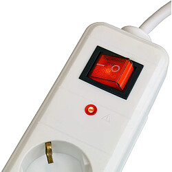 Multiprise 8 prises avec parafoudre - Blanc