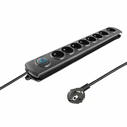 Multiprise parasurtenseur 8 prises - Noir