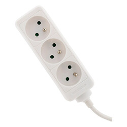 Zenitech Bloc 3 prises 16A - Blanc