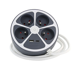 Avis Chacon Multiprise 4 prises Schuko - Gris