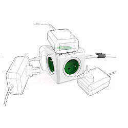 Allocacoc PowerCube Extended - Vert