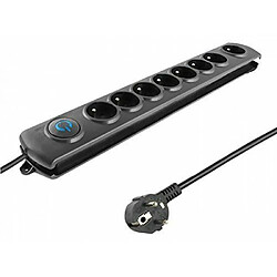 Multiprise parasurtenseur 8 prises - Noir
