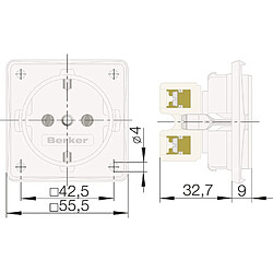 Prise Schuko Berker - Blanc