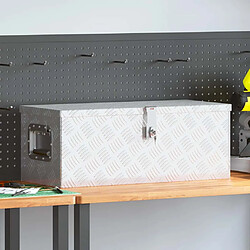 vidaXL Boîte de rangement aluminium