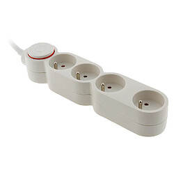 Zenitech bloc multiprise 4 prises - Blanc