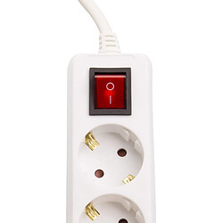 Ledkia Multiprise 3 prises Schuko - Blanc pas cher