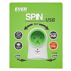 Prise multiprise rotative USB SPIN