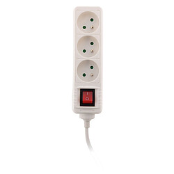 Zenitech Bloc 3 prises avec interrupteur - Blanc