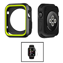 Phonecare Kit Protection Apple Watch Series 6 - Gris/Vert Coque militaire avec film hydrogel - Protection complète - Design esthétique
