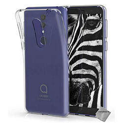 Htdmobiles Coque Alcatel 1X (2019) - Transparent Coque silicone fine - Protection complète - Design ergonomique