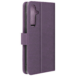 Avizar Étui Samsung Galaxy A55 - Violet Foncé Étui portefeuille en simili-cuir - Languette magnétique - Rangement cartes