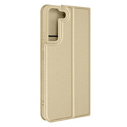Dux Ducis Housse Samsung Galaxy S22 Plus Porte-Carte Doré