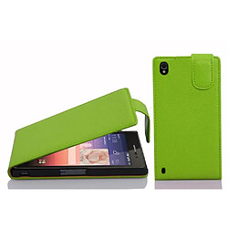 Cadorabo Coque Huawei Ascend P7 - Vert Coque flip - Similicuir - Fermeture magnétique - Design élégant