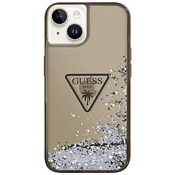 Guess Maroquinerie Guess Coque Luxe iPhone 14 Plus Noir Coque antirayures avec paillettes flottantes - Polycarbonate rigide et silicone