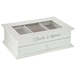 Boîte à Bijoux Vitrée Charme - Blanc