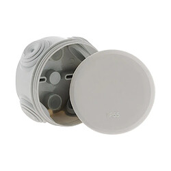 Zenitech Boîte de dérivation encastrée IP55 Boîte de dérivation encastrement - IP55 étanche - Ø70 mm - Profondeur 35 mm - Couvercle 1/4 de tour - Usage extérieur - PVC - Forme ronde