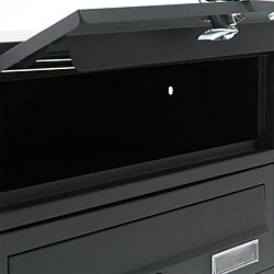 Helloshop26 Bloc de 12 boîtes aux lettres - Anthracite