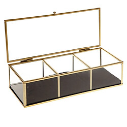 Atmosphera Boîte à bijoux en verre - Or