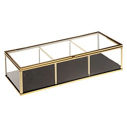 Atmosphera Boîte à bijoux en verre - Or