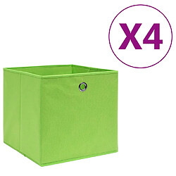 VidaXL Boîtes de rangement en tissu - Vert