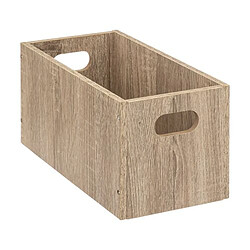 Avis Toilinux Lot de 6 Boîtes de rangement rectangulaire en MDF - L. 31 x H. 15 cm - Beige effet bois