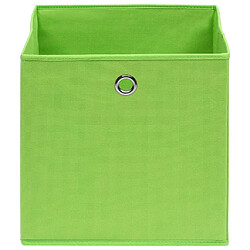 Avis VidaXL Boîtes Rangement 4 pcs Vert 32x32x32 cm Tissu