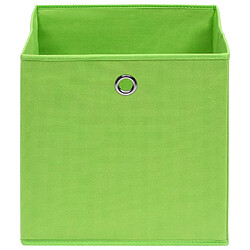 Avis vidaXL Boîtes de rangement Vert - 32x32x32 cm - 10 pcs