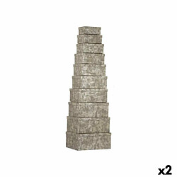 Pincello Caisses Empilables Rayures Anthracite