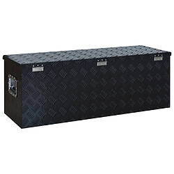 VidaXL Boîte Aluminium 1085x370x400 mm Noir pas cher