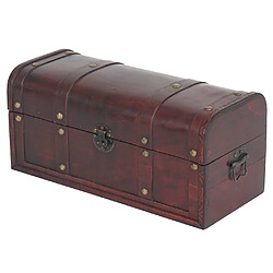 Mendler Coffre de rangement en pin - Marron pas cher