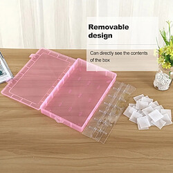 Wewoo Boîte de rangement 28 compartiments - Rose pas cher