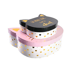 Dites le avec les mots boîtes de rangement chat - Rose