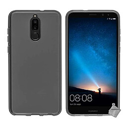 Htdmobiles Huawei Mate 10 Lite Coque Gel - Gris Coque silicone fine avec verre trempé - Design gris