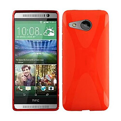 Cadorabo Coque HTC ONE M8 MINI - Rouge Cerise Coque téléphone - Design fin - TPU/Silicone - Protection complète
