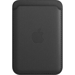 Apple Leather Wallet MagSafe - Noir