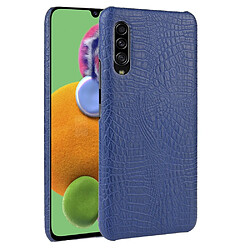 Wewoo Coque Rigide Pour Galaxy A90 5G antichoc Crocodile Texture PC + Etui PU Bleu