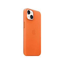 Apple Coque Cuir MagSafe iPhone 14 - Orange Coque cuir pour iPhone 14 - Compatible MagSafe - Design mince et élégant - Protection solide