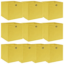 vidaXL Boîtes de rangement 10 pcs - Jaune