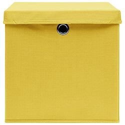 Acheter VidaXL Boîtes de rangement jaune 10 pcs