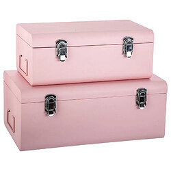 Atmosphera 2 malles rectangulaires Cantine - Rose