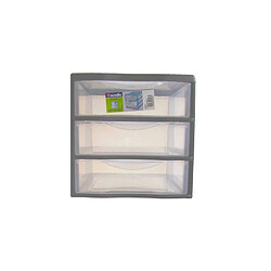 Avis But Tour de rangement 3 tiroirs - Transparent