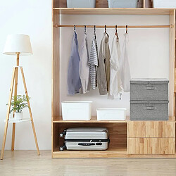 vidaXL Boîtes de rangement 2 pcs - Gris