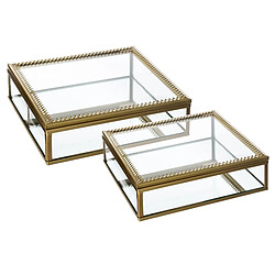 Atmosphera Lot de 2 boîtes à bijoux - Or